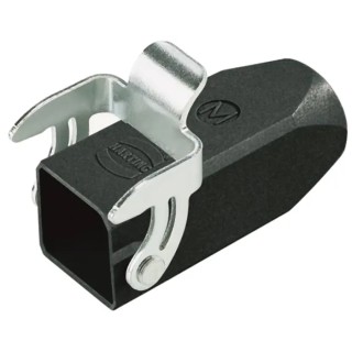 HARTING 1937 Range Heavy Duty Power Connector Hood Size 3A, 1 Lever, Die Cast Zinc Body, IP65/IP67 Protection 19370031750