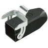 HARTING 1937 Range Heavy Duty Power Connector Hood Size 3A, 1 Lever, Die Cast Zinc Body, IP65/IP67 Protection 19370031750
