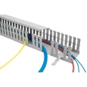 HellermannTyton Grey Wide Slot Cable Trunking, 25mm Width x 30mm Depth x 2m Length, Polyvinyl Chloride W25mm