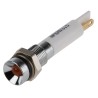 RS PRO Orange Panel Mount Indicator Recessed Bezel, IP67, 10.8V dc, 13.2V dc, 20mA, Silver Bezel 843-2424
