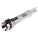 RS PRO Orange Panel Mount Indicator, 21.6V dc, 26.4V dc, 20mA, IP67 Recessed Silver Bezel 843-2470