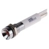 RS PRO Orange Panel Mount Indicator, 21.6V dc, 26.4V dc, 20mA, IP67 Recessed Silver Bezel 843-2470