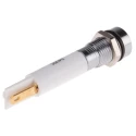 RS PRO Orange Panel Mount Indicator, 21.6V dc, 26.4V dc, 20mA, IP67 Recessed Silver Bezel 843-2470