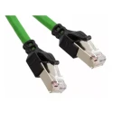 HARTING Cat5e Shielded Ethernet Cable, 5 m Length, Green Polyurethane Jacket, RJ45 Male to RJ45 Male Connector 09459711106