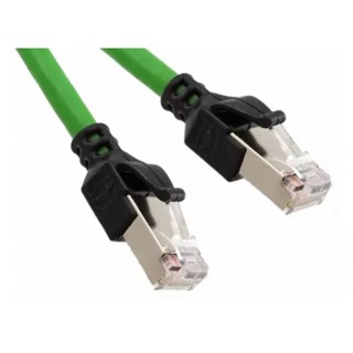 HARTING Cat5e Shielded Ethernet Cable, 5 m Length, Green Polyurethane Jacket, RJ45 Male to RJ45 Male Connector 09459711106