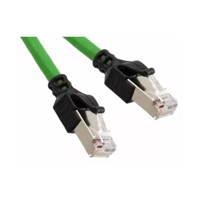 HARTING Cat5e Shielded Ethernet Cable, 5 m Length, Green Polyurethane Jacket, RJ45 Male to RJ45 Male Connector 09459711106