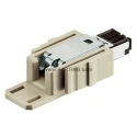 Harting Han® Modular Series RJ45 Connector Male, Surface Mount, Cat5 Shielded Straight 1 Port 4 Way 09454001100