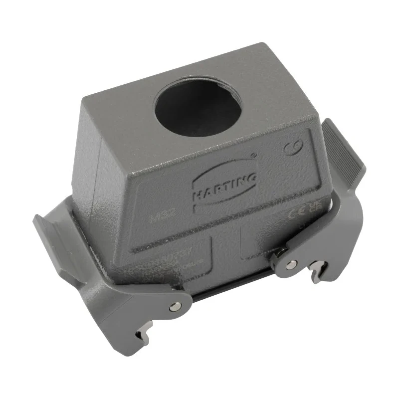 HARTING Han B Range Heavy Duty Power Connector Hood 2 Lever Mount Type Cable Die Cast Aluminium Body IP65 Thread 19300160737