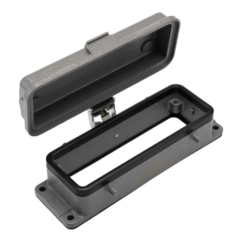 HARTING Han B Range Heavy Duty Power Connector Housing Bulkhead Mount Die Cast Aluminium IP65 2 Levers 09300240317