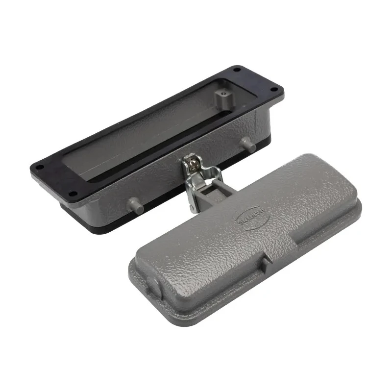 HARTING Han B Range Heavy Duty Power Connector Housing Bulkhead Mount Die Cast Aluminium IP65 2 Levers 09300240317