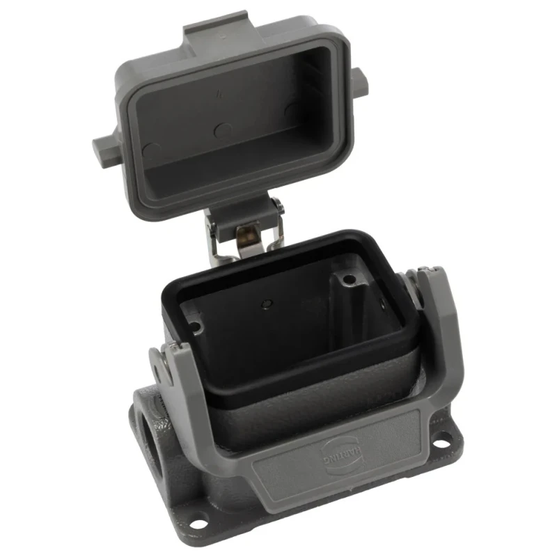 HARTING Heavy Duty Power Connector Housing Die Cast Aluminium Body Surface Mount IP65 Han B Series 19300061255