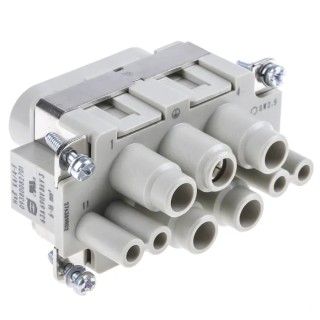 HARTING Heavy Duty Power Connector Insert, Female, 63A, 690V, Han-Com Series, 4 Contacts, Cable Mount 09380082701