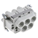 HARTING Heavy Duty Power Connector Insert, Female, 63A, 690V, Han-Com Series, 4 Contacts, Cable Mount 09380082701