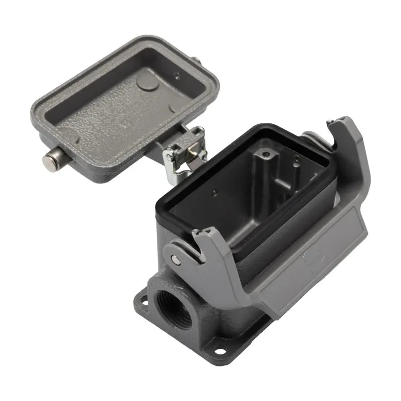 HARTING Han B Range Heavy Duty Power Connector Housing 1 Lever Surface Mount Die Cast Aluminium IP65 Series 10B 19300102295