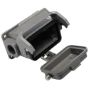 HARTING Han B Range Heavy Duty Power Connector Housing 1 Lever Surface Mount Die Cast Aluminium IP65 Series 10B 19300102295