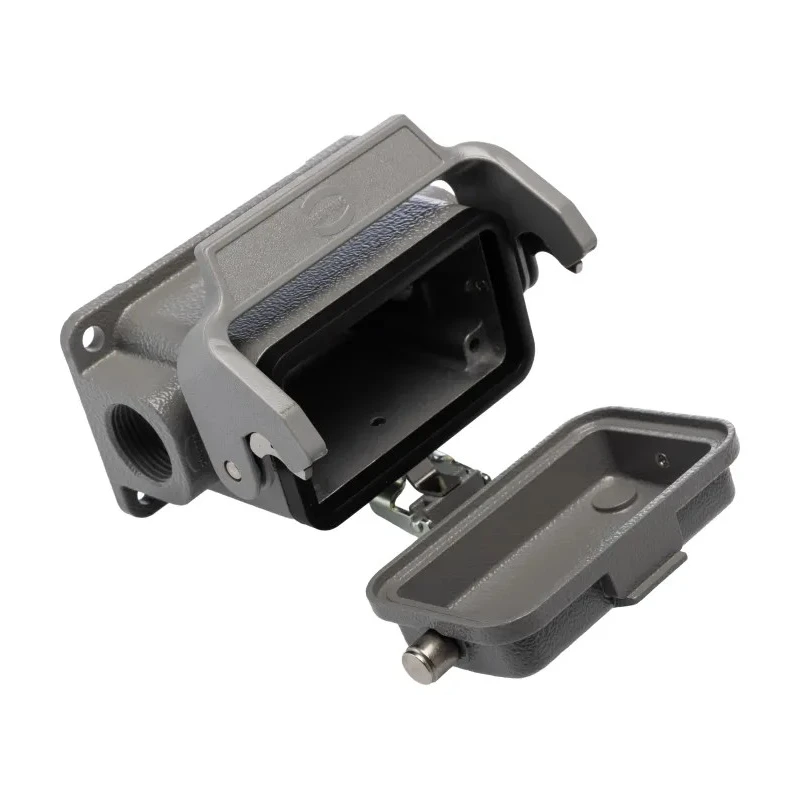 HARTING Han B Range Heavy Duty Power Connector Housing 1 Lever Surface Mount Die Cast Aluminium IP65 Series 10B 19300102295