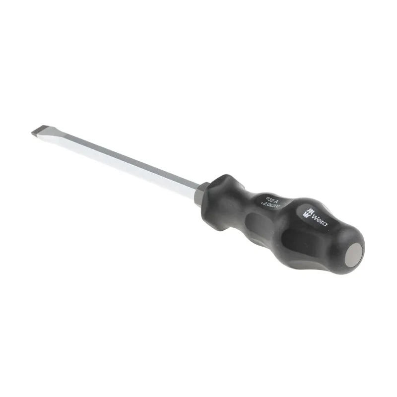 Wera Standard Insulated Screwdriver 2mm Tip Thickness 12mm Tip Width 200mm Blade Length 200mm Overall Length 05018272001
