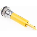 RS PRO Yellow Panel Mount Indicator 110V AC 6mA IP67 Prominent Bezel Silver 28.9mm 846-2706