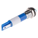 RS PRO Blue Panel Mount Indicator 220V AC 3mA IP67 Prominent Bezel Silver IP67