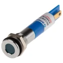 RS PRO Blue Panel Mount Indicator 220V AC 3mA IP67 Flush Bezel Silver IP67
