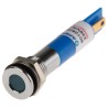 RS PRO Blue Panel Mount Indicator 220V AC 3mA IP67 Flush Bezel Silver IP67