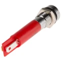 RS PRO Red Panel Mount Indicator 220V AC 3mA IP67 Recessed Bezel Silver IP67