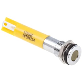 RS PRO Panel Mount Indicator, 8 mm, 1 LED, IP67 Sealed, UK Origin 846-2784