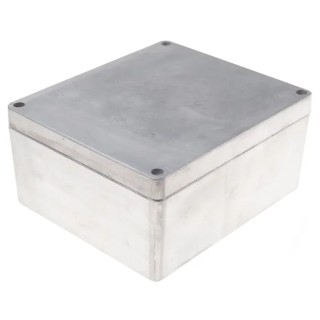 RS PRO Silver Lid Die Cast Aluminium Enclosure IP66 110 mm x 230 mm x 200 mm