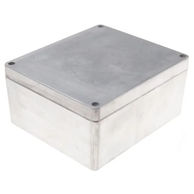 RS PRO Silver Lid Die Cast Aluminium Enclosure IP66 110 mm x 230 mm x 200 mm