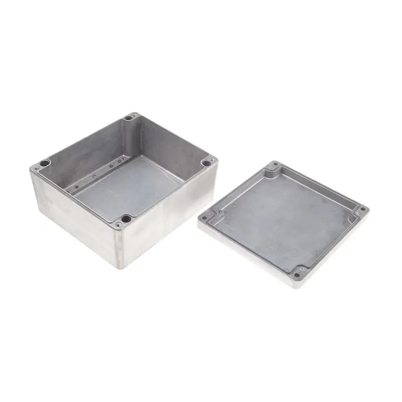RS PRO Silver Lid Die Cast Aluminium Enclosure IP66 110 mm x 230 mm x 200 mm