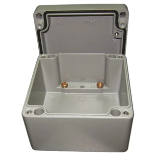 RS PRO Grey Lid Die Cast Aluminium Enclosure IP66 91 mm x 122 mm x 120 mm 846-2992
