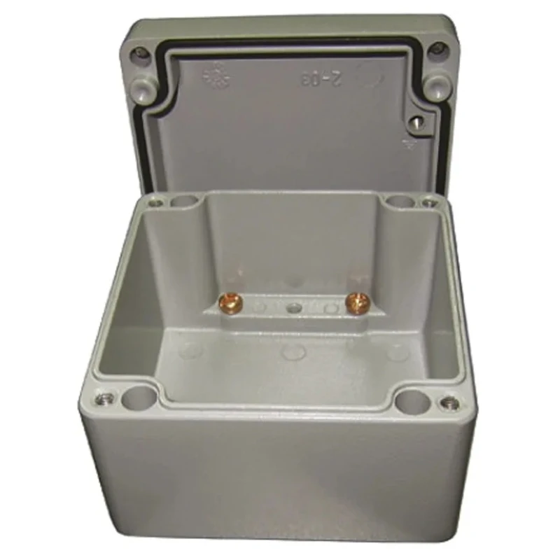 RS PRO Grey Lid Die Cast Aluminium Enclosure IP66 91 mm x 122 mm x 120 mm 846-2992