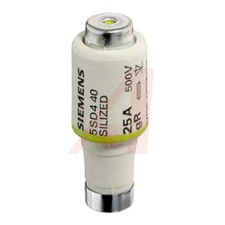 Siemens 25A 500 V AC/DC D2 Bottle Fuse E27 Thread Size gR 5SD440