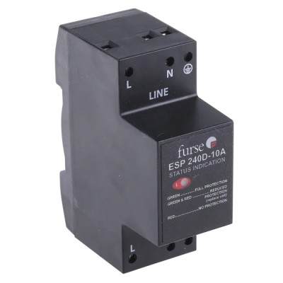 WJ Furse D Surge Arrester Mains Protector 280V Maximum Voltage 10A Maximum Surge Current 7TCA085460R0323 ESP 240D-10A