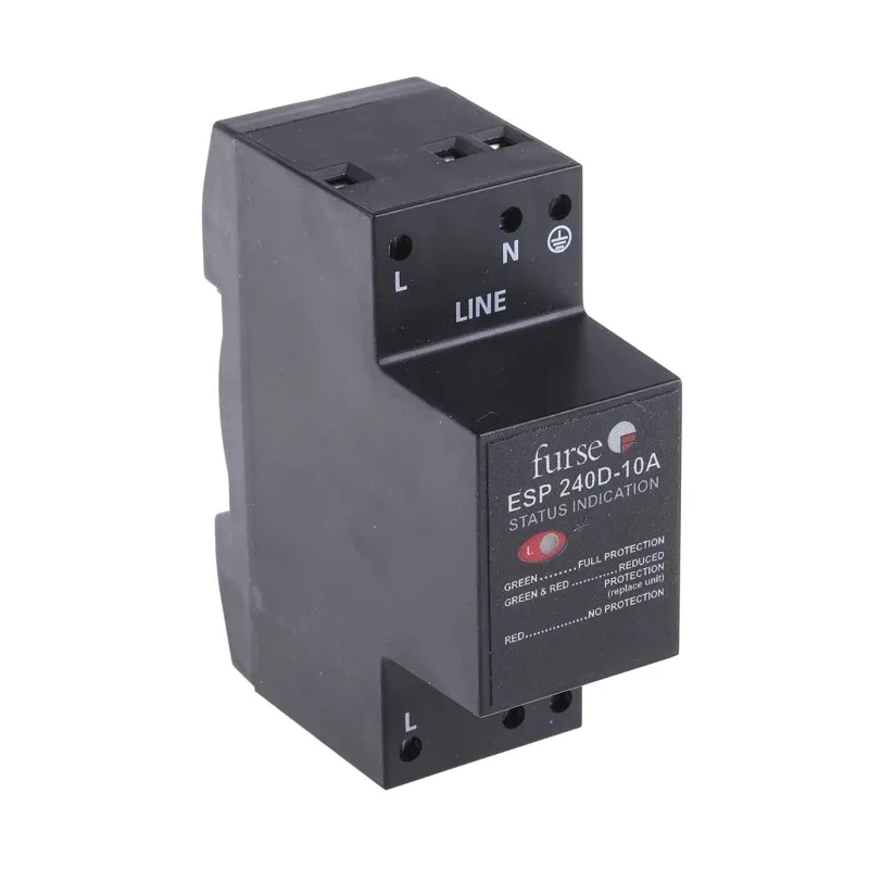 WJ Furse D Surge Arrester Mains Protector 280V Maximum Voltage 10A Maximum Surge Current 7TCA085460R0323 ESP 240D-10A