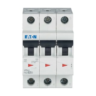 Siemens Miniature Circuit Breaker, 3-Pole, 25A, Type B, 415V AC, 10 kA Breaking Capacity 278849 FAZ-B25/3