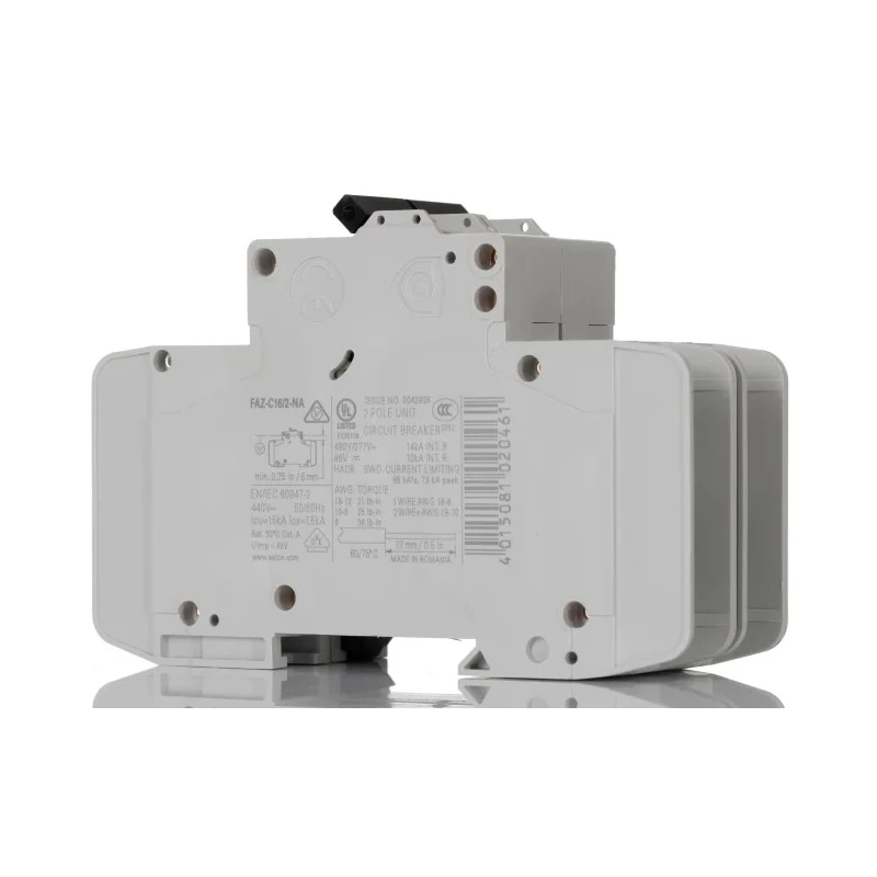 RS PRO xEffect Miniature Circuit Breaker, 2-Pole, 16A, Type C Tripping, 415V AC, 10kA Breaking Capacity 102170 FAZ-C16/2-NA