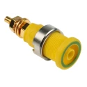Hirschmann Test & Measurement Yellow Green Female Banana Socket 4 mm Connector Solder Termination 32A 1000V AC 972354188