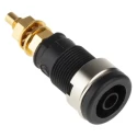 Hirschmann Test & Measurement Black Female Banana Socket 4 mm Connector 1000 V AC/DC 32A Solder Termination 972354100