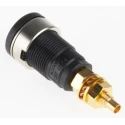 Hirschmann Test & Measurement Black Female Banana Socket 4 mm Connector 1000 V AC/DC 32A Solder Termination 972354100