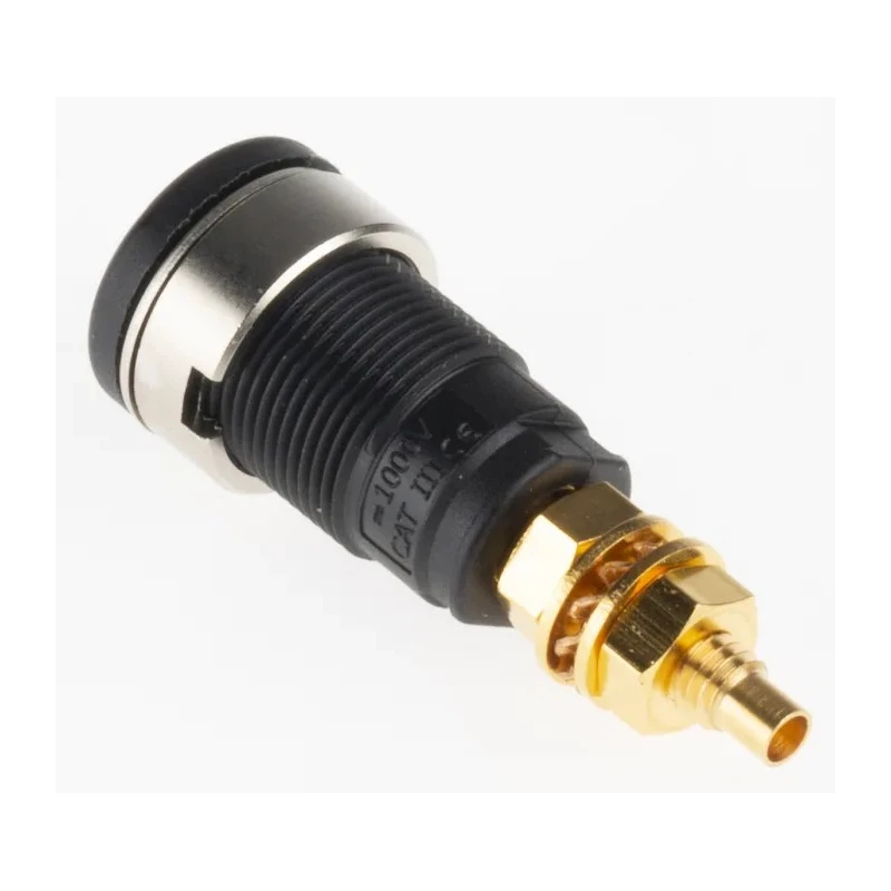 Hirschmann Test & Measurement Black Female Banana Socket 4 mm Connector 1000 V AC/DC 32A Solder Termination 972354100