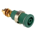 Hirschmann Test & Measurement Green Female Banana Socket 4 mm Connector Solder Termination 1000 V AC 1000 V DC 32A 972354104