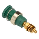 Hirschmann Test & Measurement Green Female Banana Socket 4 mm Connector Solder Termination 1000 V AC 1000 V DC 32A 972354104