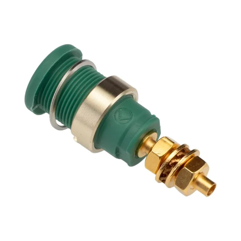 Hirschmann Test & Measurement Green Female Banana Socket 4 mm Connector Solder Termination 1000 V AC 1000 V DC 32A 972354104