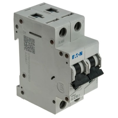 RS PRO xEffect Miniature Circuit Breaker, 2 Pole, 10 A, Type C, 415 V AC, 10 kA Breaking Capacity FAZ-C10/2 278756 FAZ-C10/2