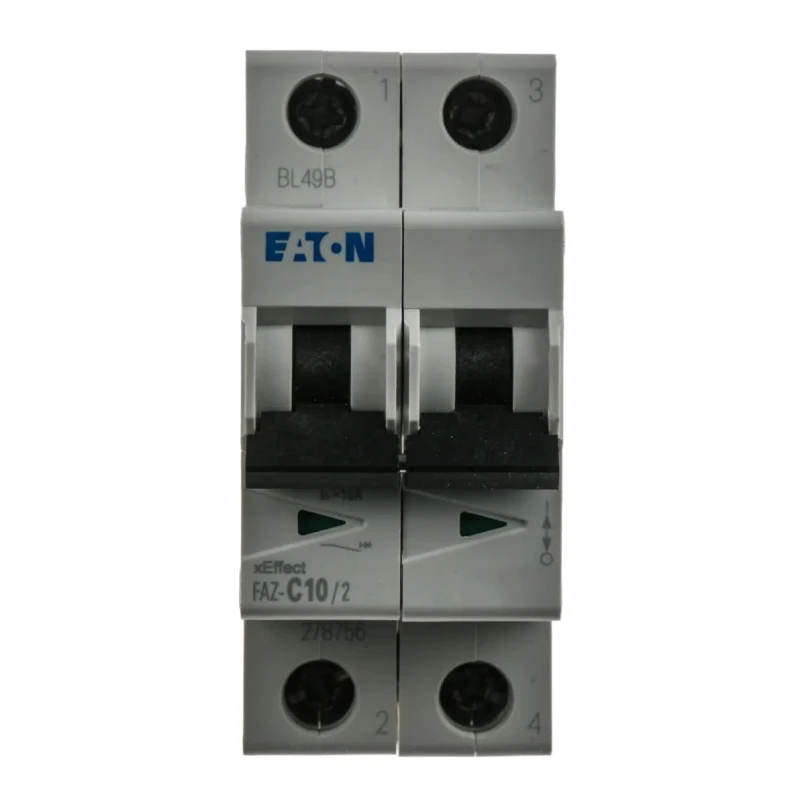 RS PRO xEffect Miniature Circuit Breaker, 2 Pole, 10 A, Type C, 415 V AC, 10 kA Breaking Capacity FAZ-C10/2 278756 FAZ-C10/2