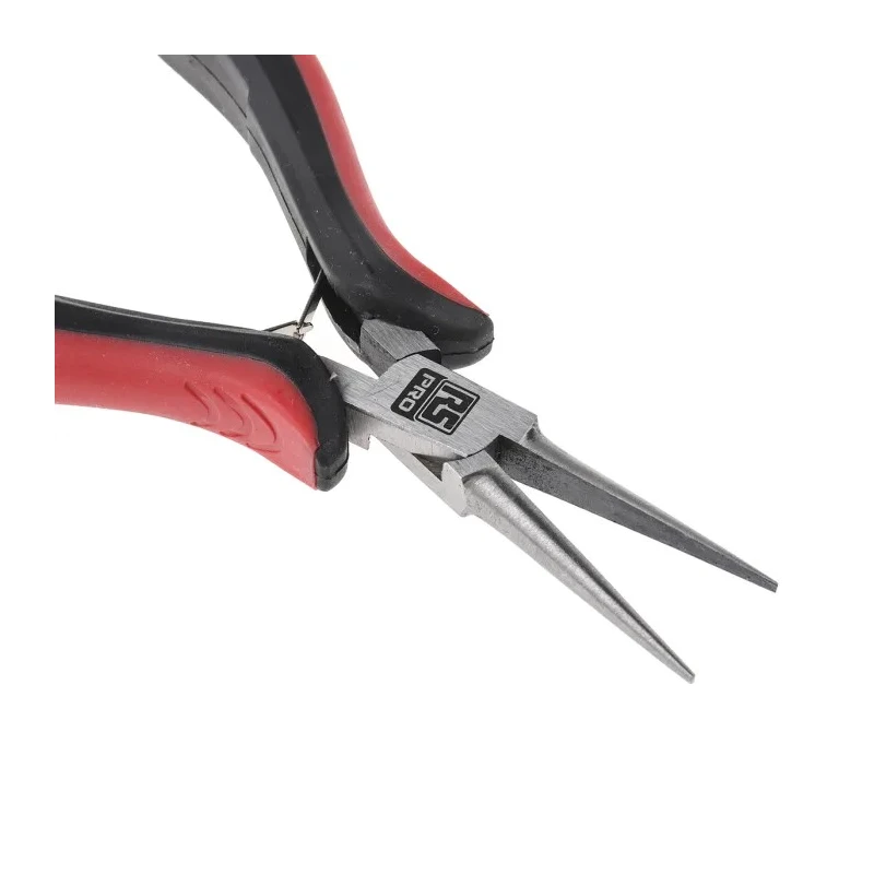 RS PRO 1-Piece Long Nose Plier Smooth, 5.7in Overall Ergonomic Handle High Carbon Steel Polished Finish 847-3803