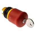 Eaton M22 Series Key Release Emergency Stop Push Button Head 22mm Cutout IP66 IP69K 216879 M22-PVS