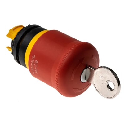 Eaton M22 Series Key Release Emergency Stop Push Button Head 22mm Cutout IP66 IP69K 216879 M22-PVS