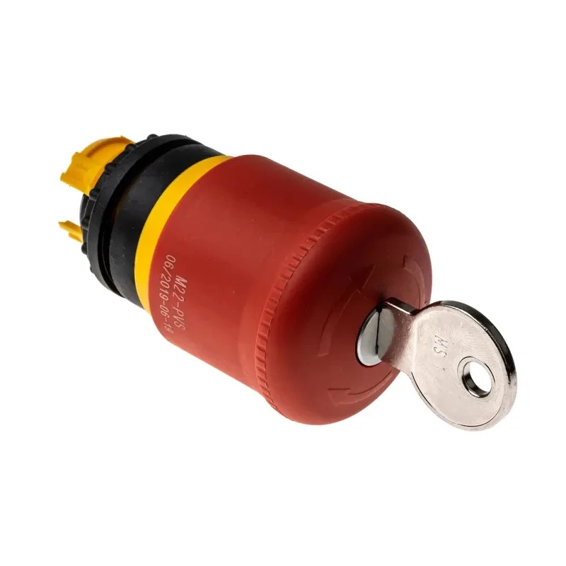 Eaton M22 Series Key Release Emergency Stop Push Button Head 22mm Cutout IP66 IP69K 216879 M22-PVS